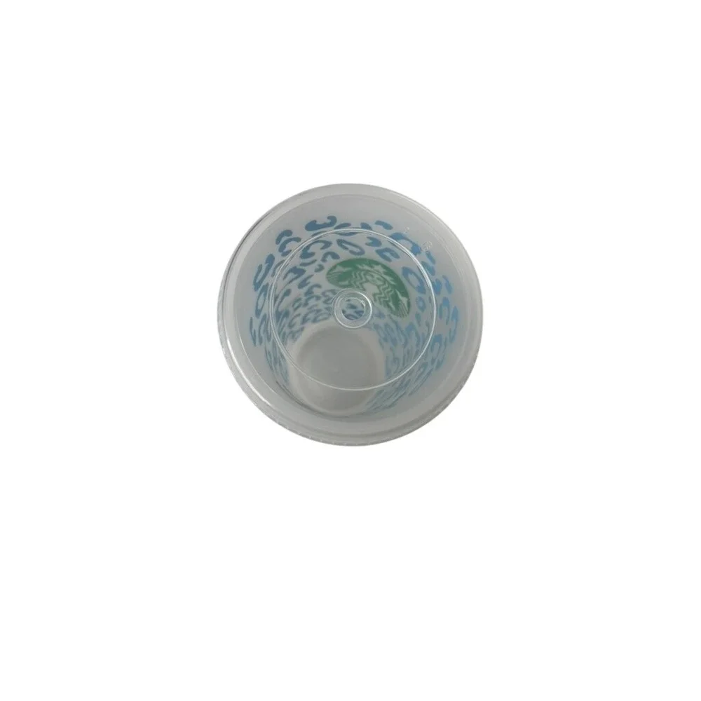 Starbucks Cold Cup‎ Tumbler Venti 24oz Blue Leopard Print Personalized Gigi EX